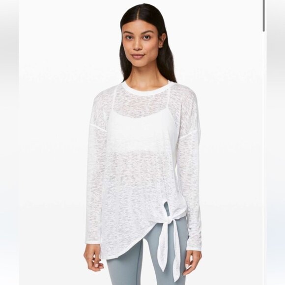 lululemon athletica Tops - Lululemon Tie Your Practice Long Sleeve